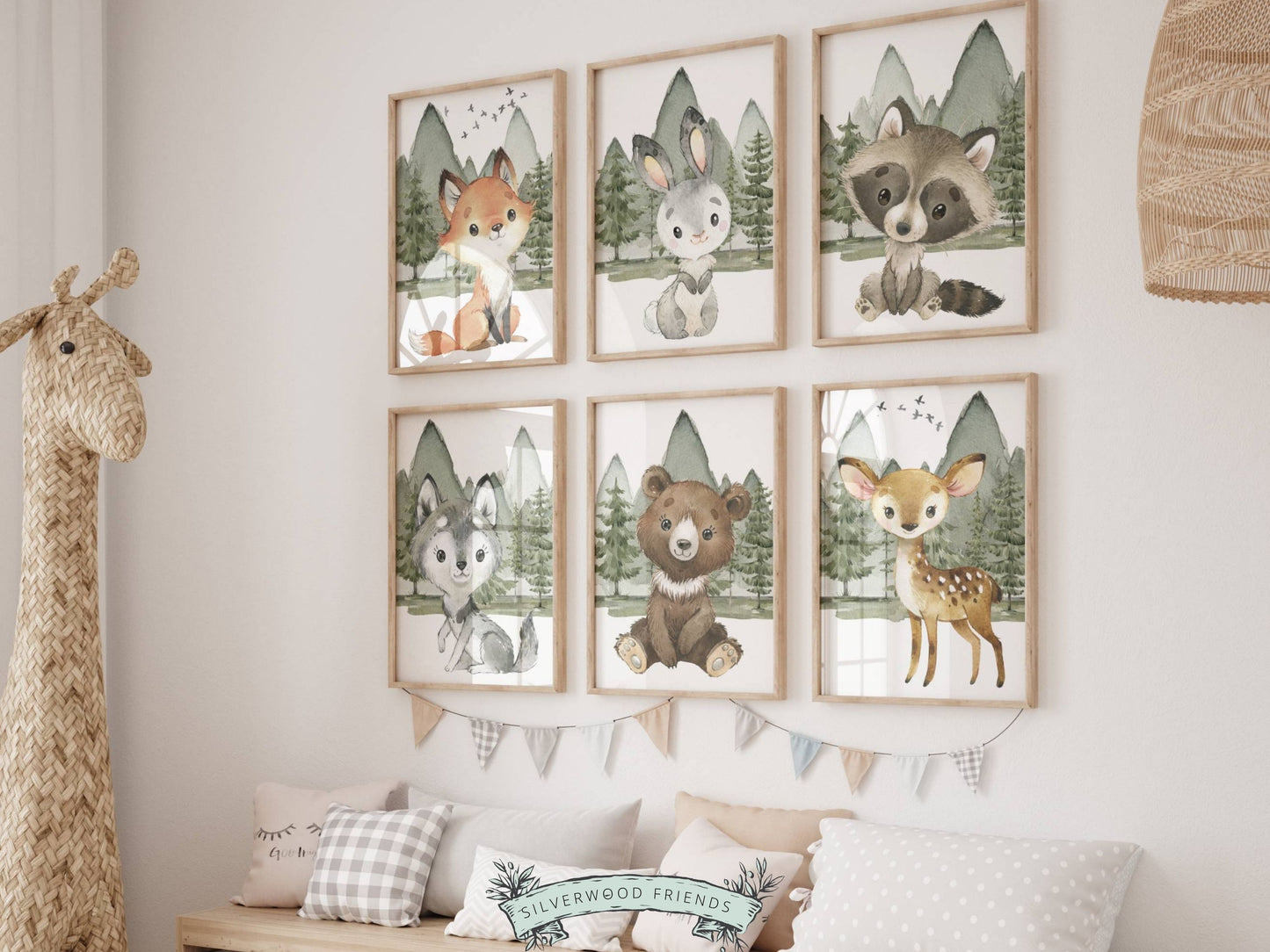 Woodland Animal Nursery Prints