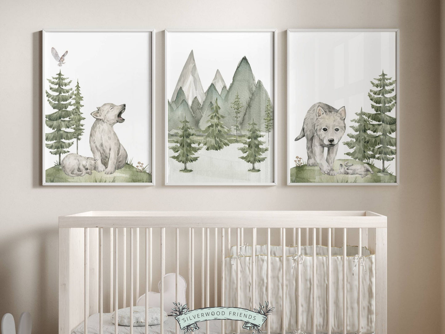 Wolf Forest Nursery Prints