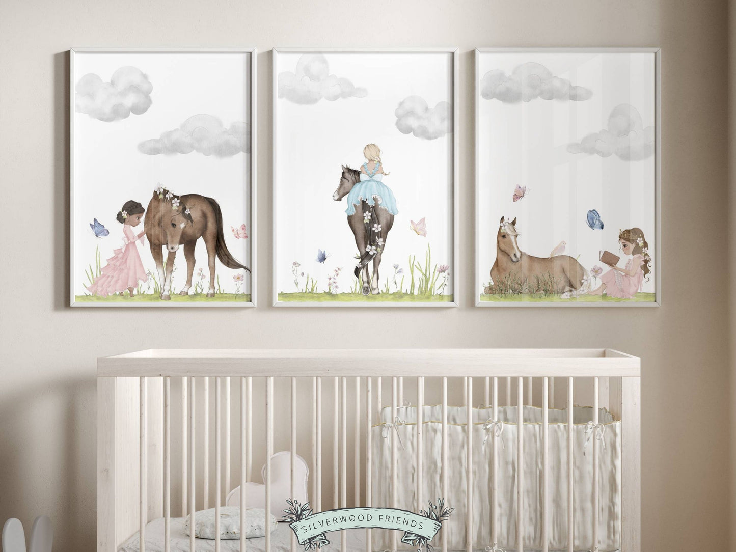 Horse Nursery Prints Set of 3