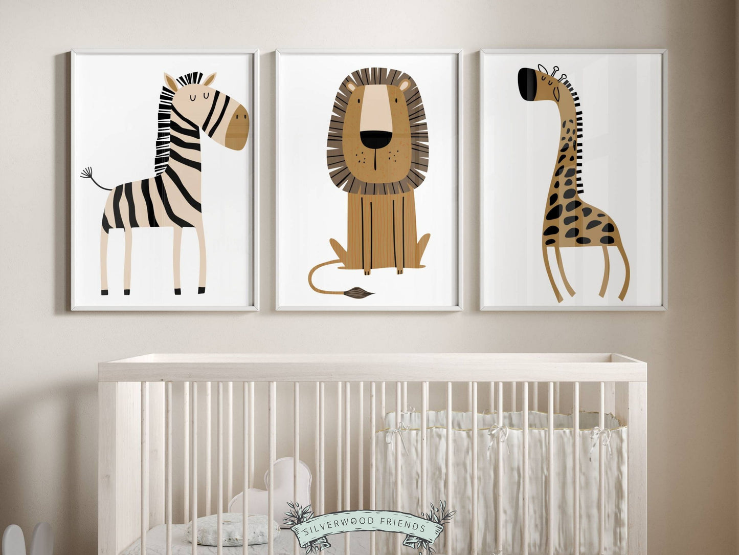 Safari Jungle Animal Nursery Prints