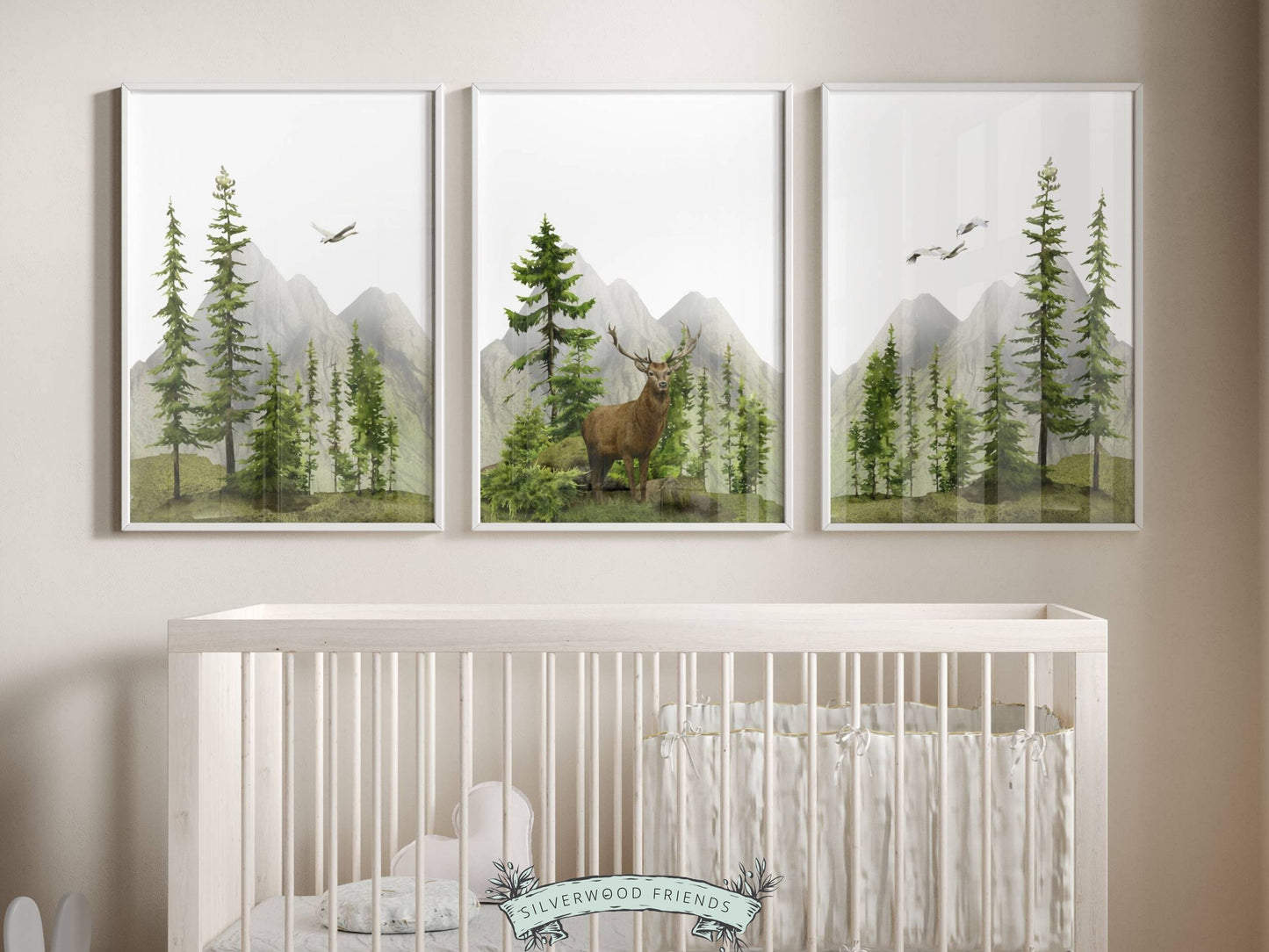 Forest Deer Print Set