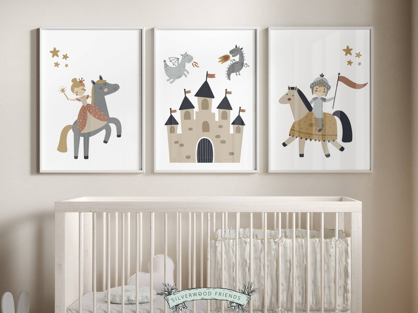 Neutral Fairytale Nursery Prints