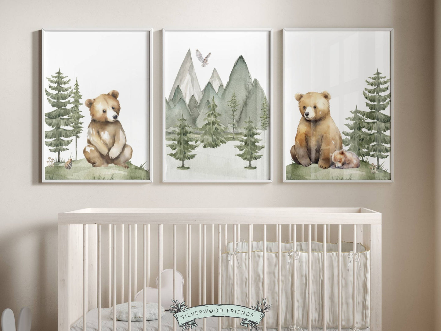 Forest Bear Nursery Prints