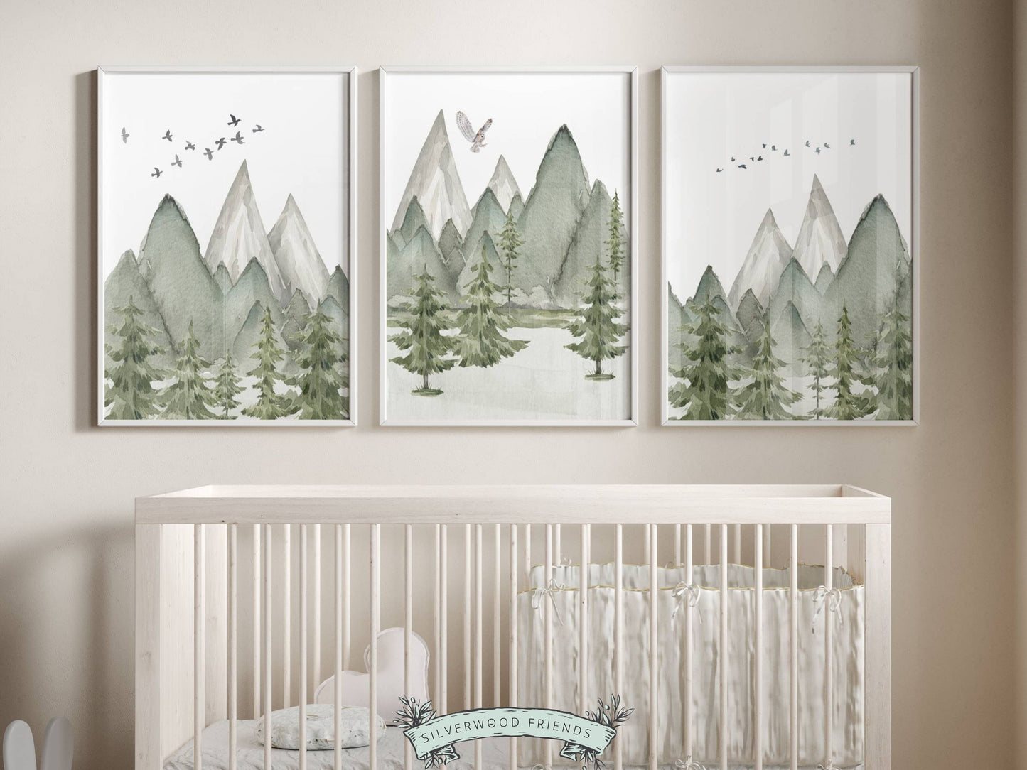 Mountain Nursery Prints Set of 3