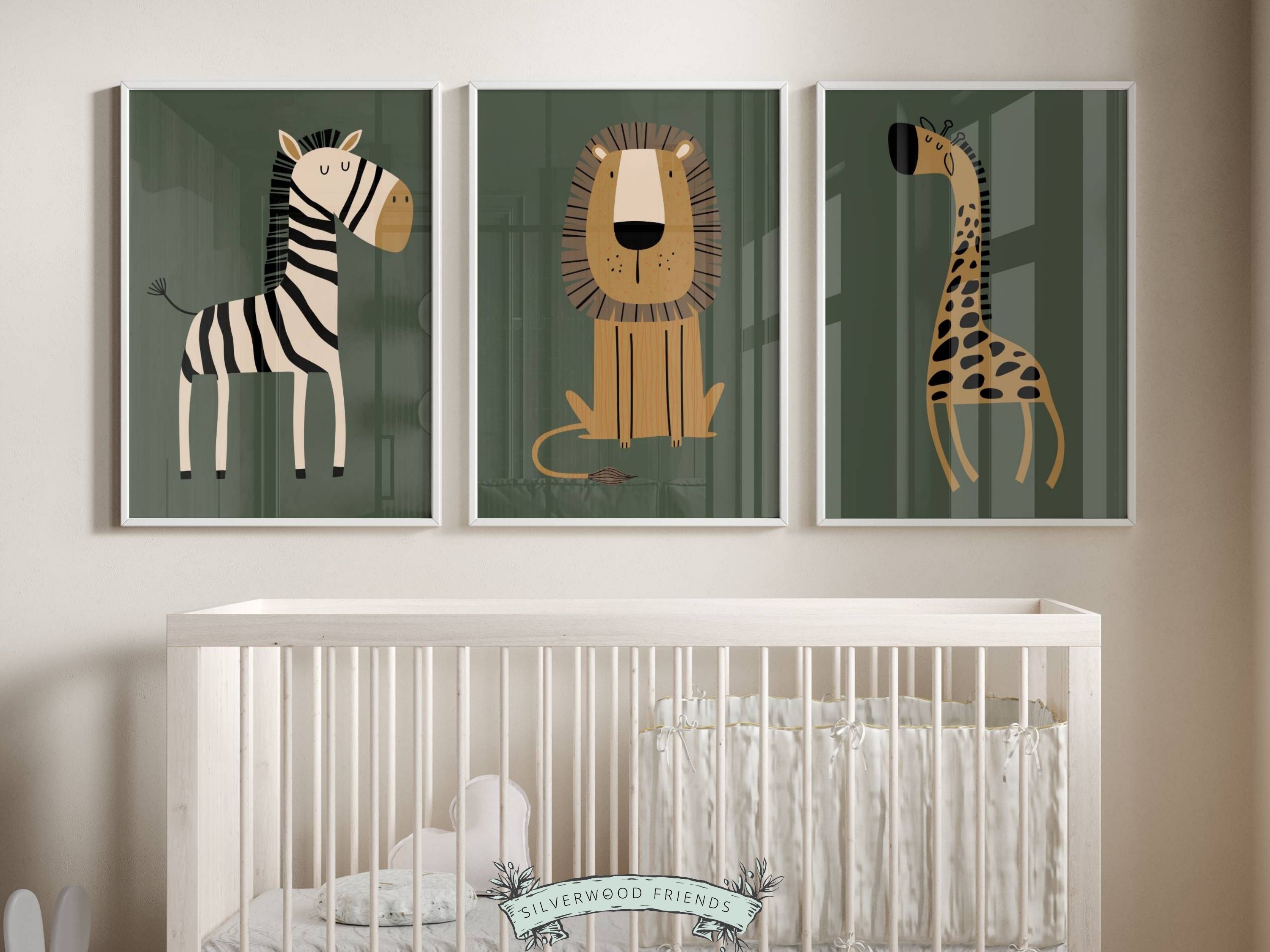 Safari pictures for store nursery