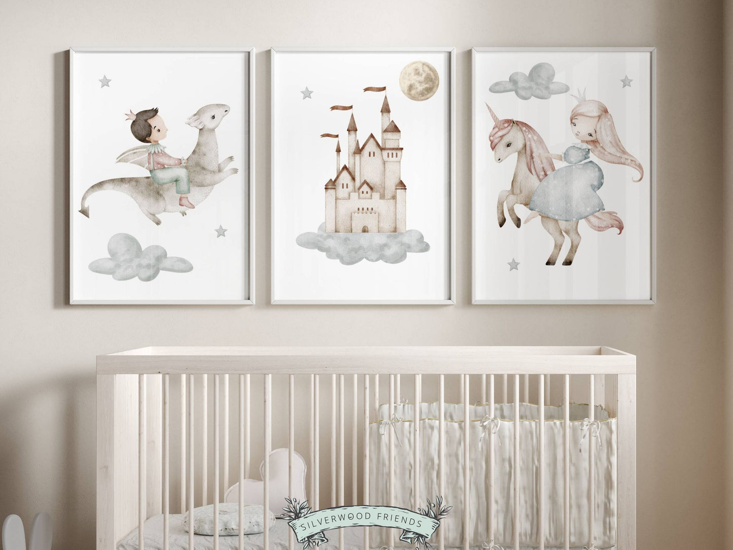 Fairytale Princess Nursery Prints Set of 3