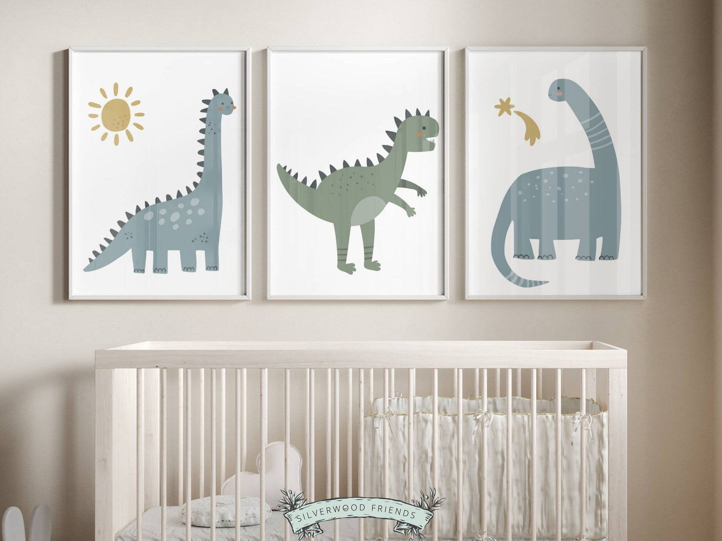 Dinosaur Nursery Prints set of 3