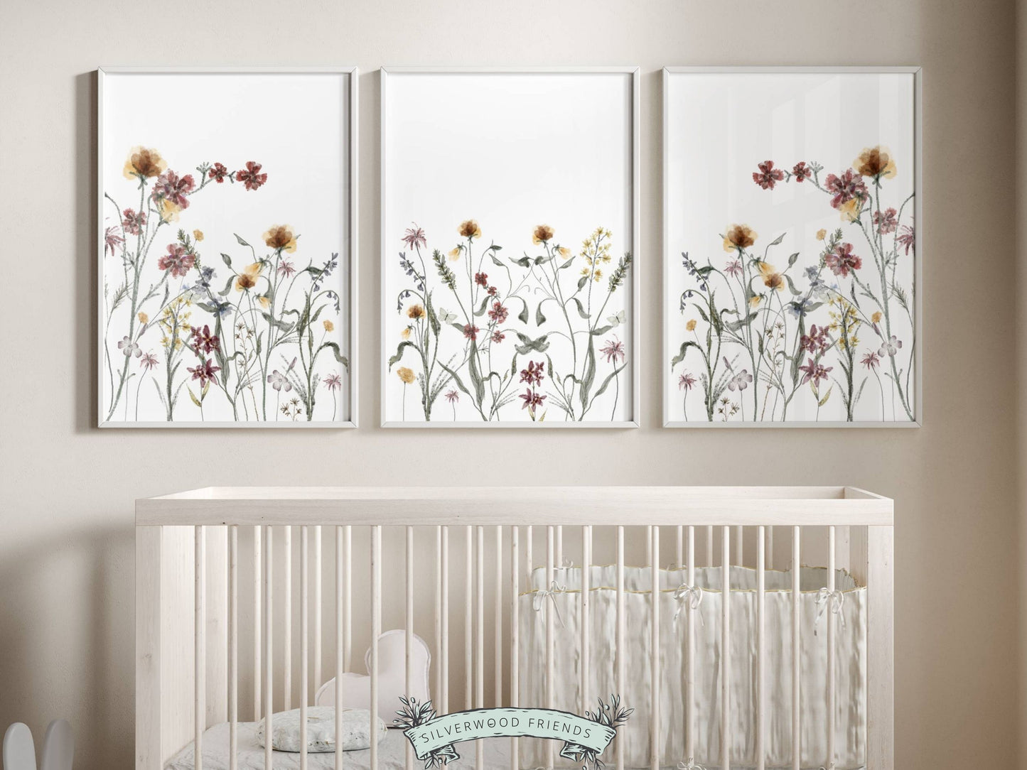 Girls Wildflower Nursery Prints