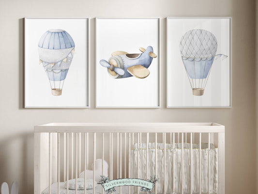 Transport Nursery Prints - Set of 3