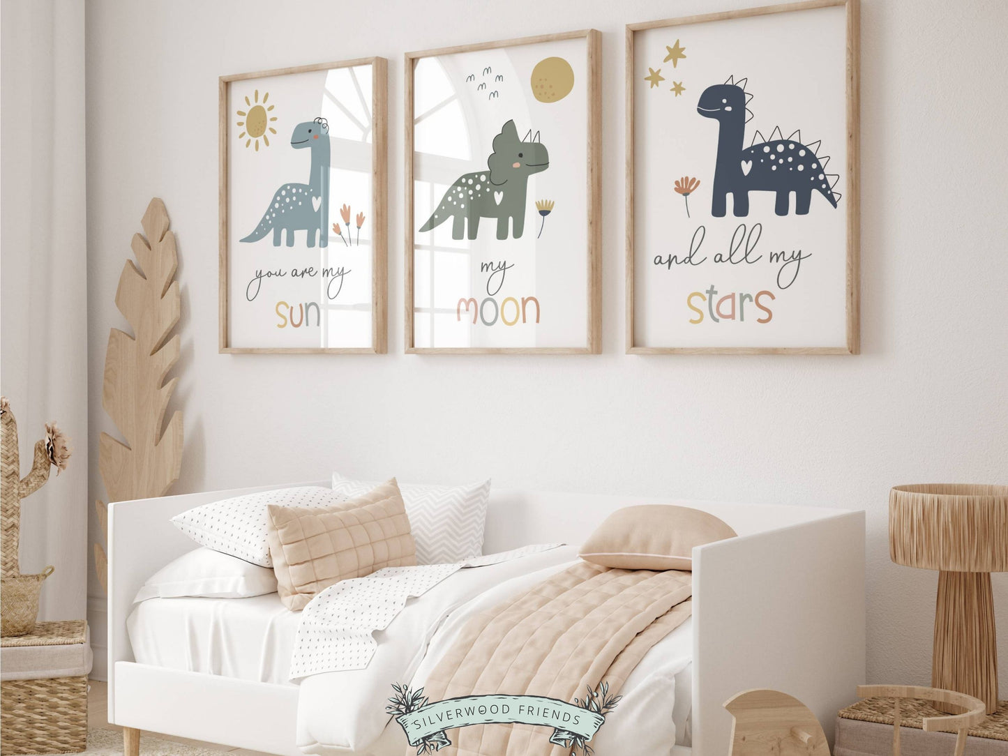 You Are My Sun My Moon And All My Stars Dinosaur Nursery Prints