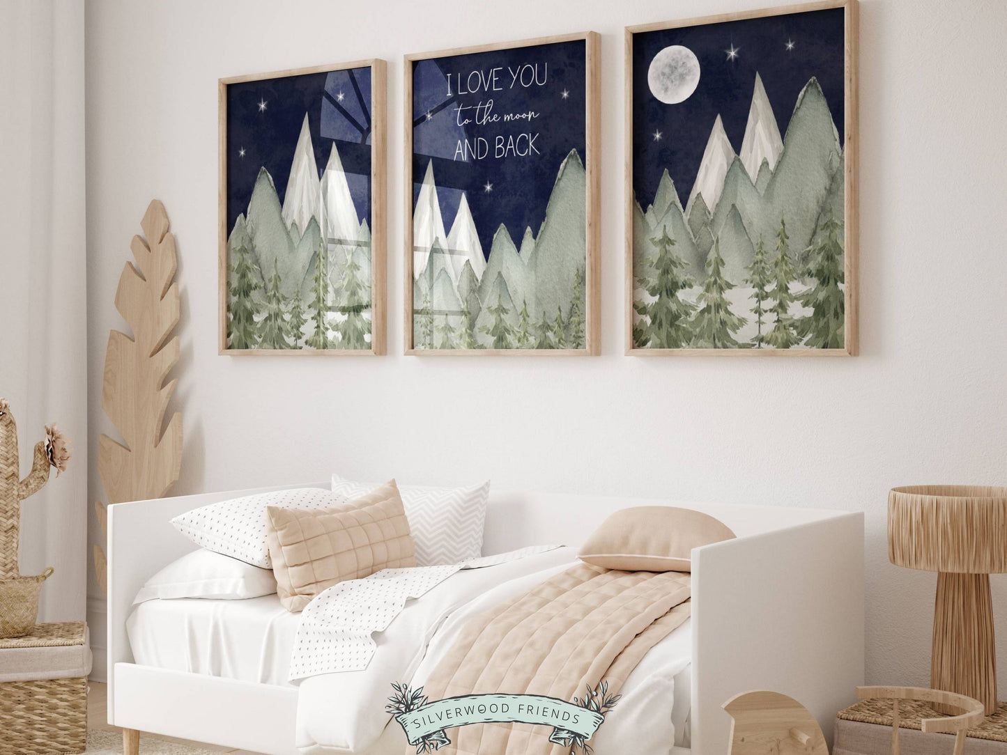 Moon Nursery Print Set of 3