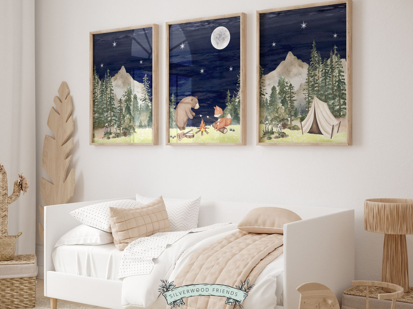 Camping Animals Nursery Prints