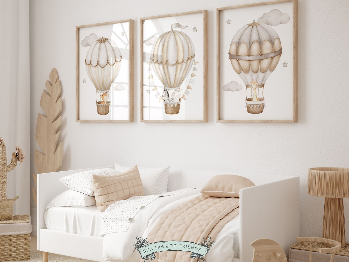 Hot Air Balloon Nursery Prints - Neutral