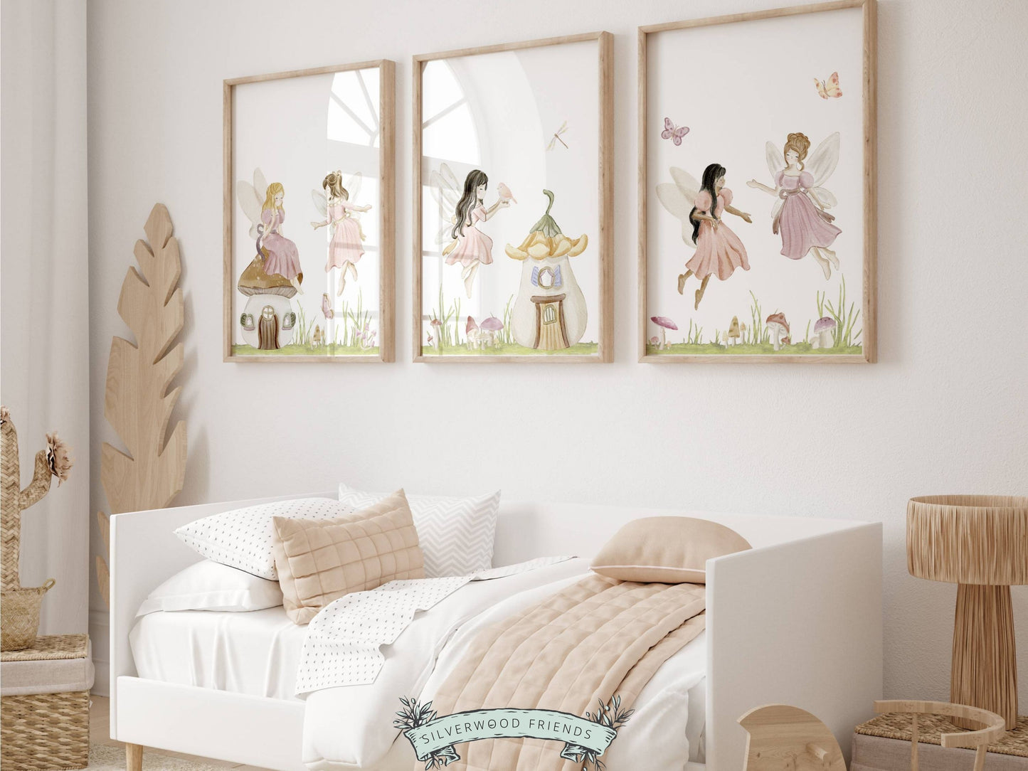 Pink Fairy Nursery Prints Set of 3