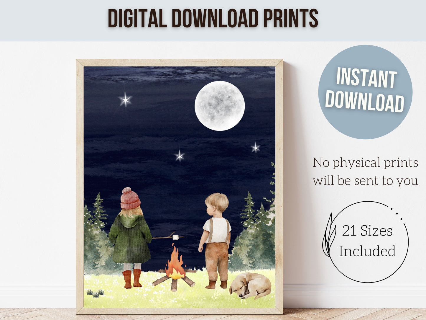 Kids Camping Nursery Prints