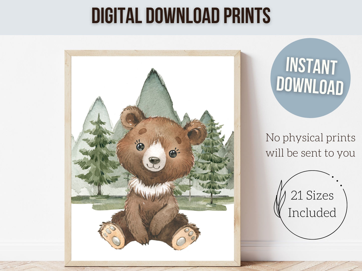 Woodland Animal Nursery Prints