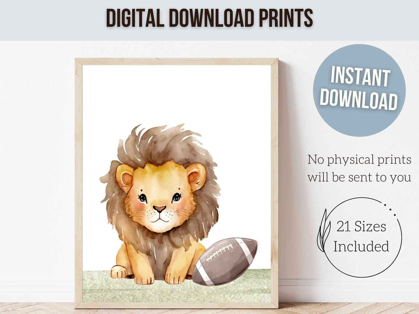 Safari Sport Nursery Prints Set of 6