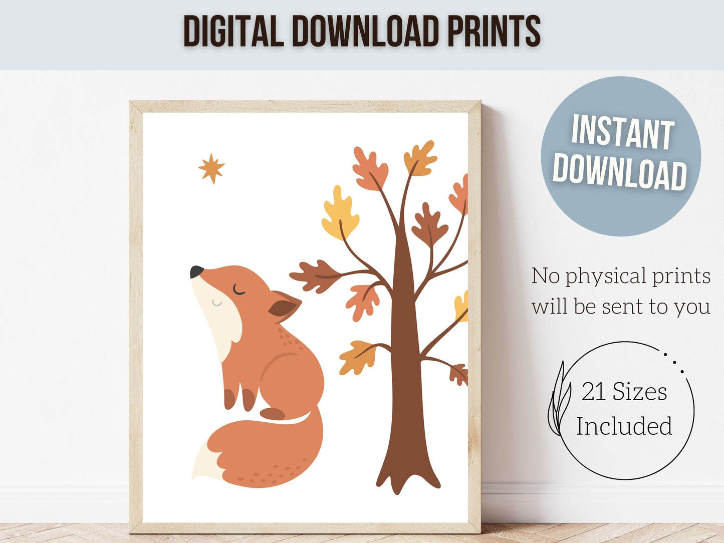 Boho Woodland Nursery Print Set of 6