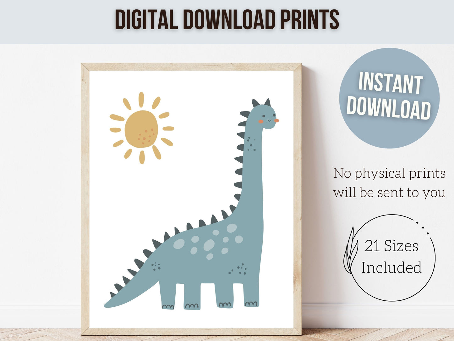 Set of 6 Dinosaur Nursery Prints