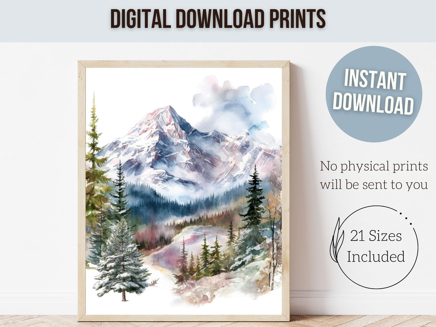 Winter Mountain Print Set