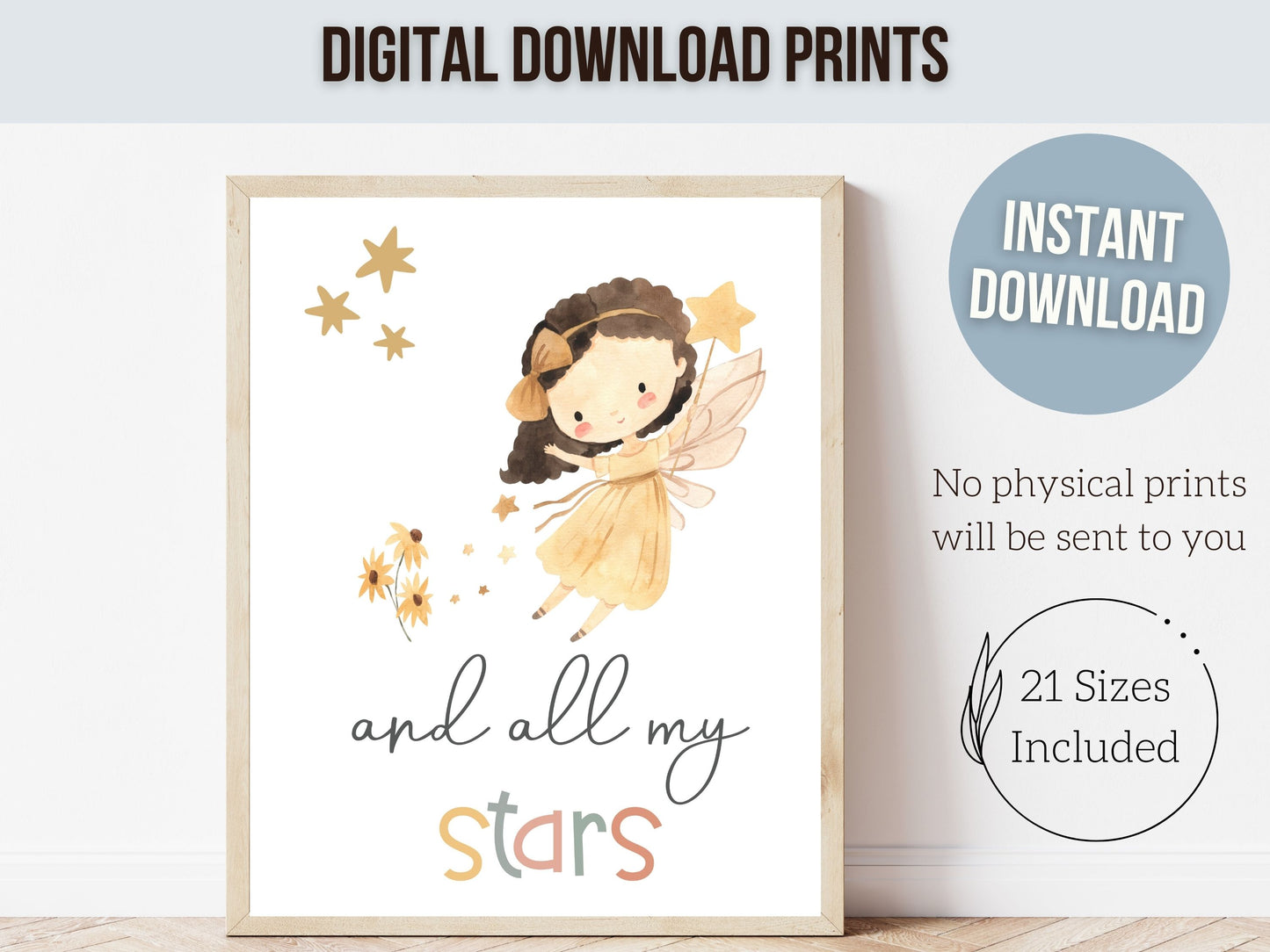 You Are My Sun My Moon And All My Stars Fairy Nursery Prints