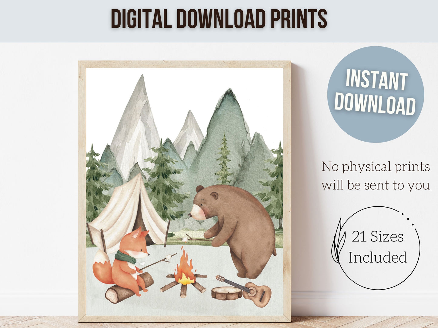 Camping Nursery Prints