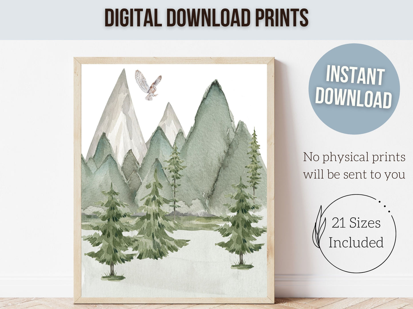 Mountain Nursery Prints Set of 3