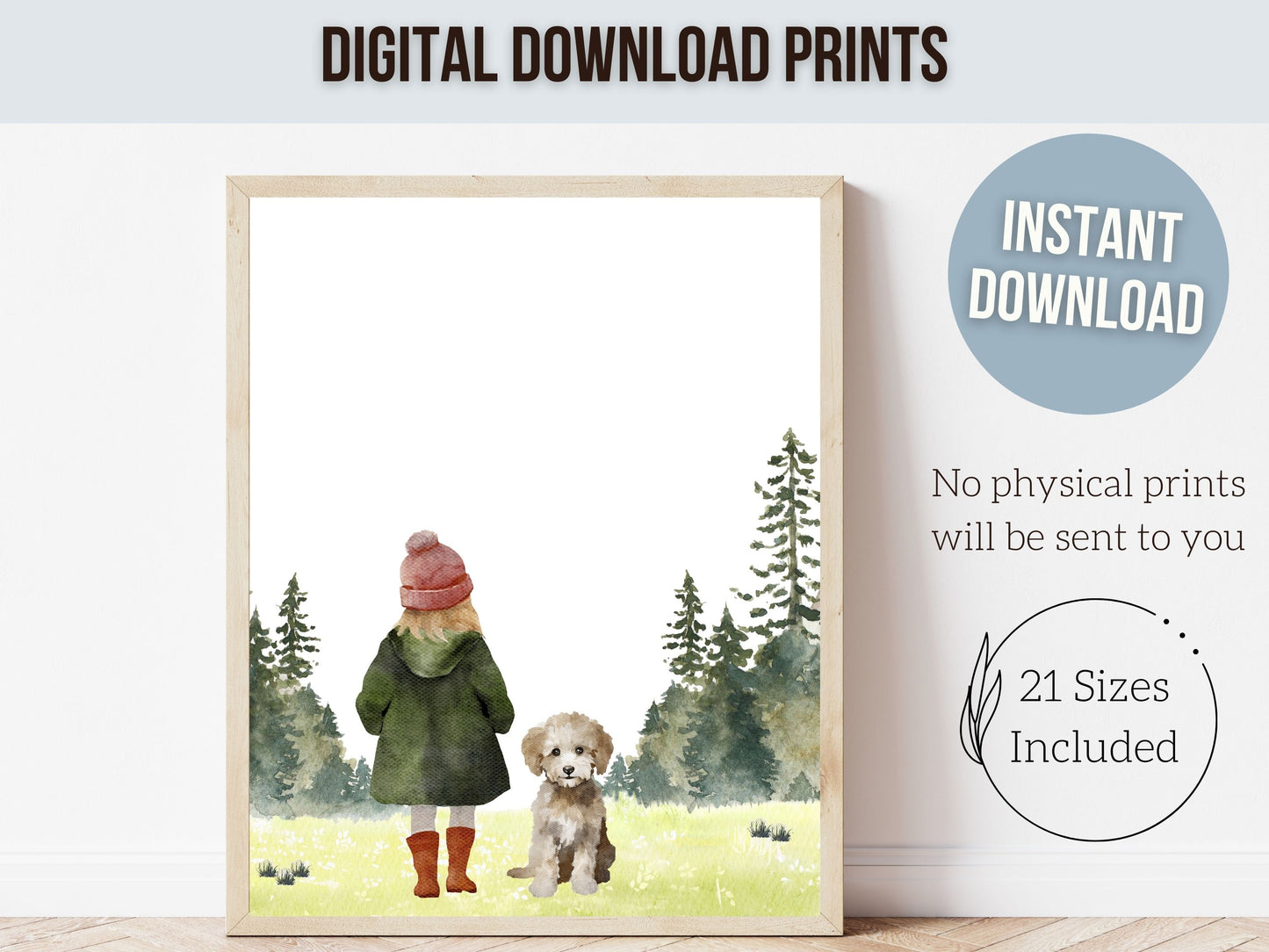 Girls Hiking Nursery Prints