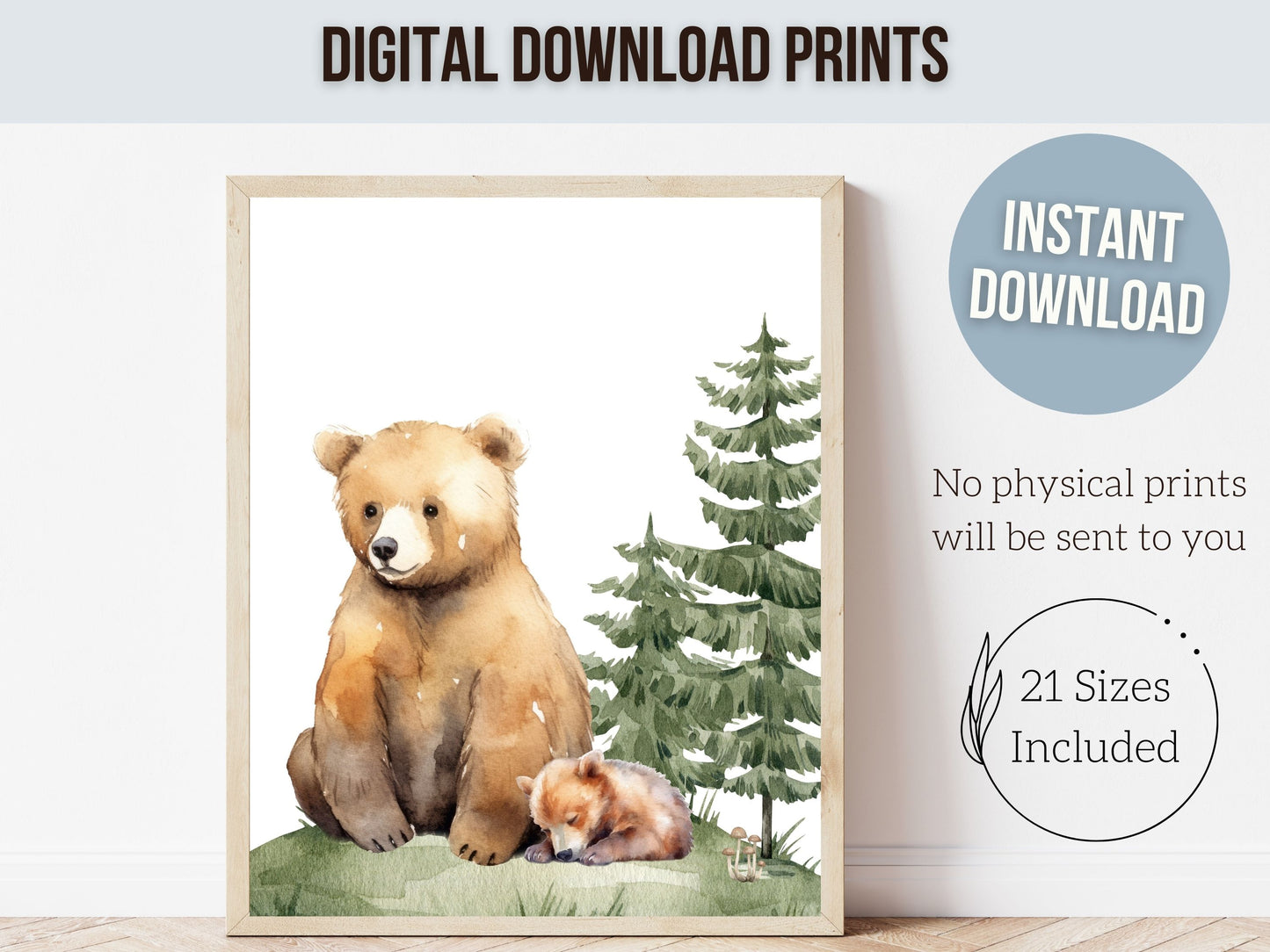 Forest Bear Nursery Prints