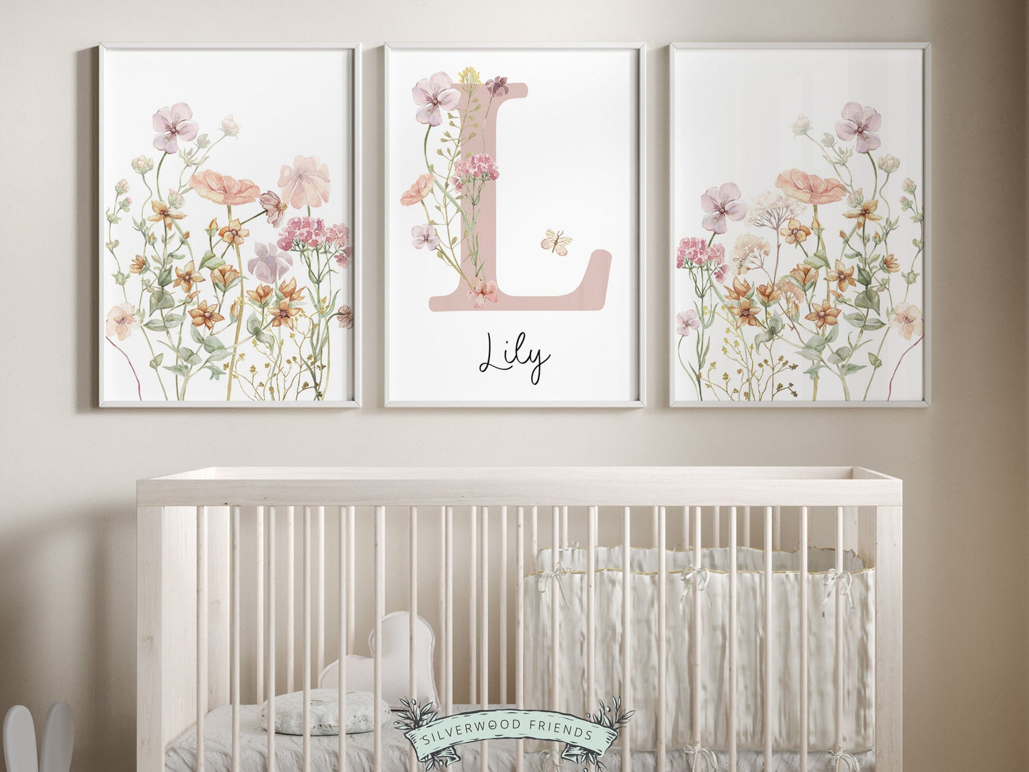 Wildflower Nursery Prints - Personalised