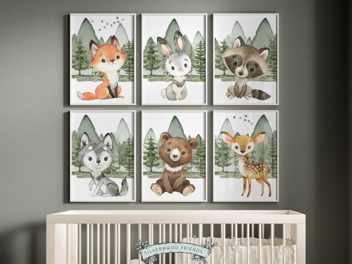 Woodland Animal Nursery Prints