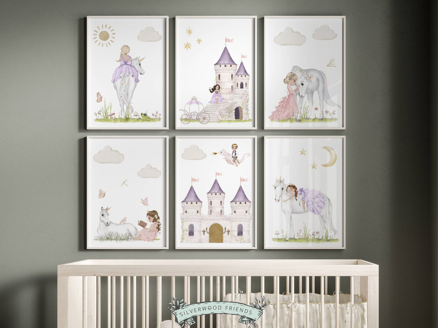 Unicorn Nursery Prints Set of 6