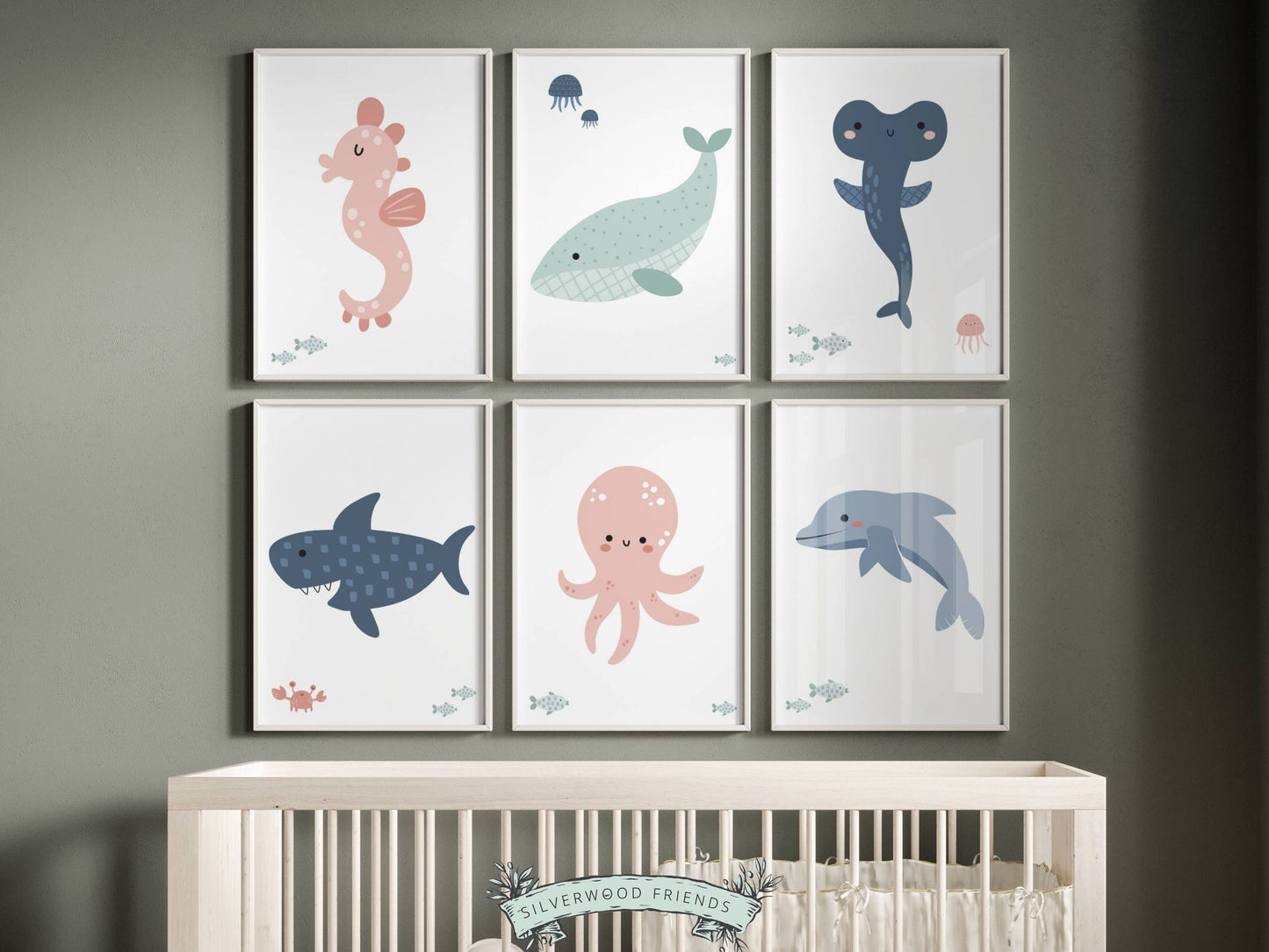 Sea Animals Ocean Nursery Prints