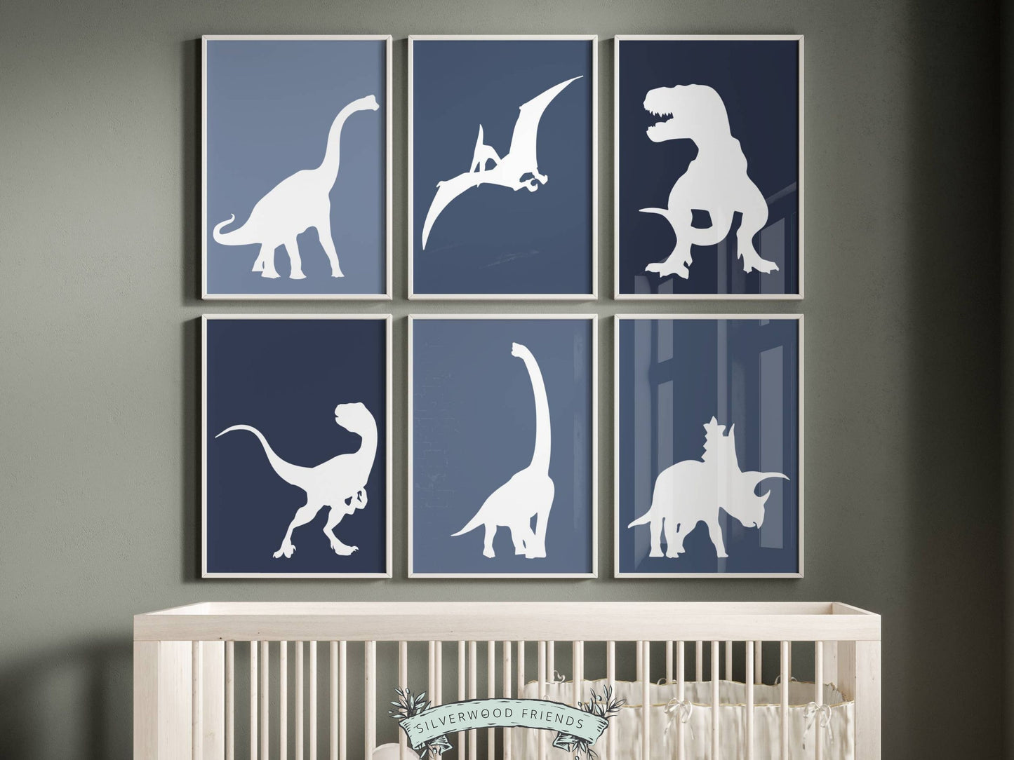 Dinosaur Nursery Prints Set of 6