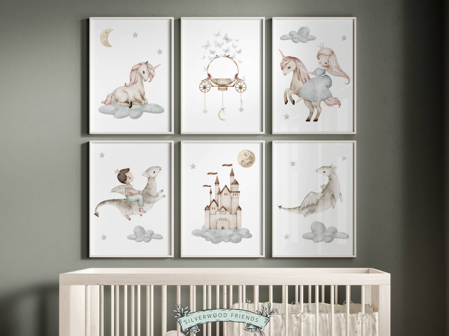 Fairytale Princess Nursery Print Set of 6