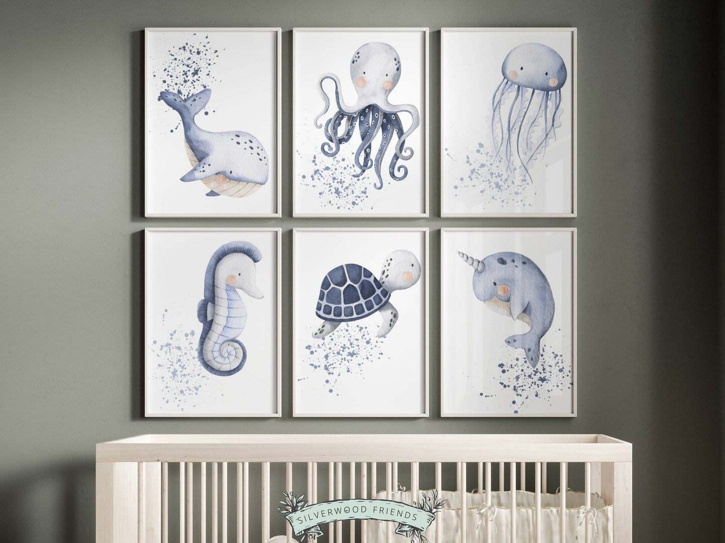 Ocean Animal Nursery Prints