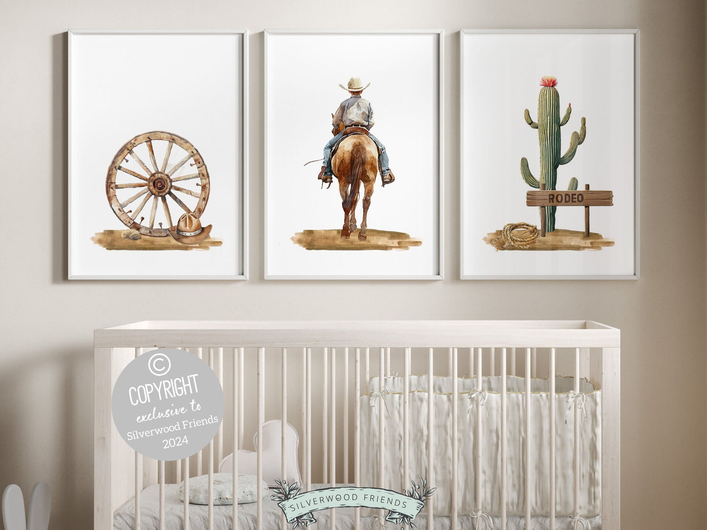 Cowboy Nursery Prints, Cowboy Nursery Decor, Boys Room Western Nursery Decor Rodeo Print, Baby Boys Western Nursery Wall Art Digital Prints