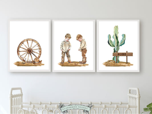 Cowboy Nursery Prints, Cowboy Nursery Decor, Boys Room Western Nursery Decor Rodeo Print, Little Boys Western Nursery Wall Art Digital Print