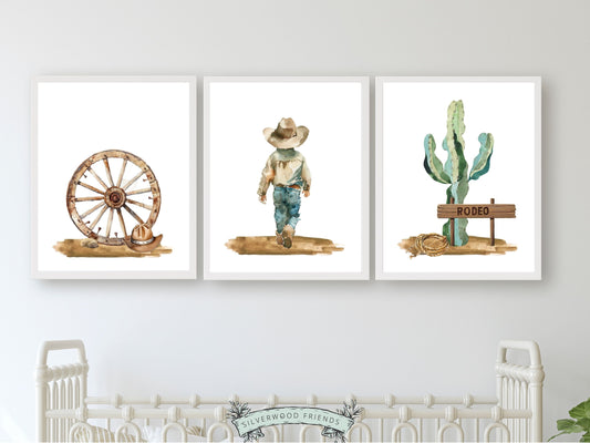 Little Boy Cowboy Nursery Prints, Cowboy Nursery Decor, Boys Room Western Nursery Decor Rodeo Print, Baby Boy Nursery Wall Art Digital Print