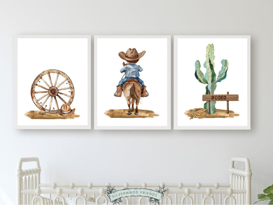 Cowboy Nursery Prints, Cowboy Nursery Decor, Boys Room Western Nursery Decor Rodeo Print, Baby Boy Wild West Nursery Wall Art Digital Prints