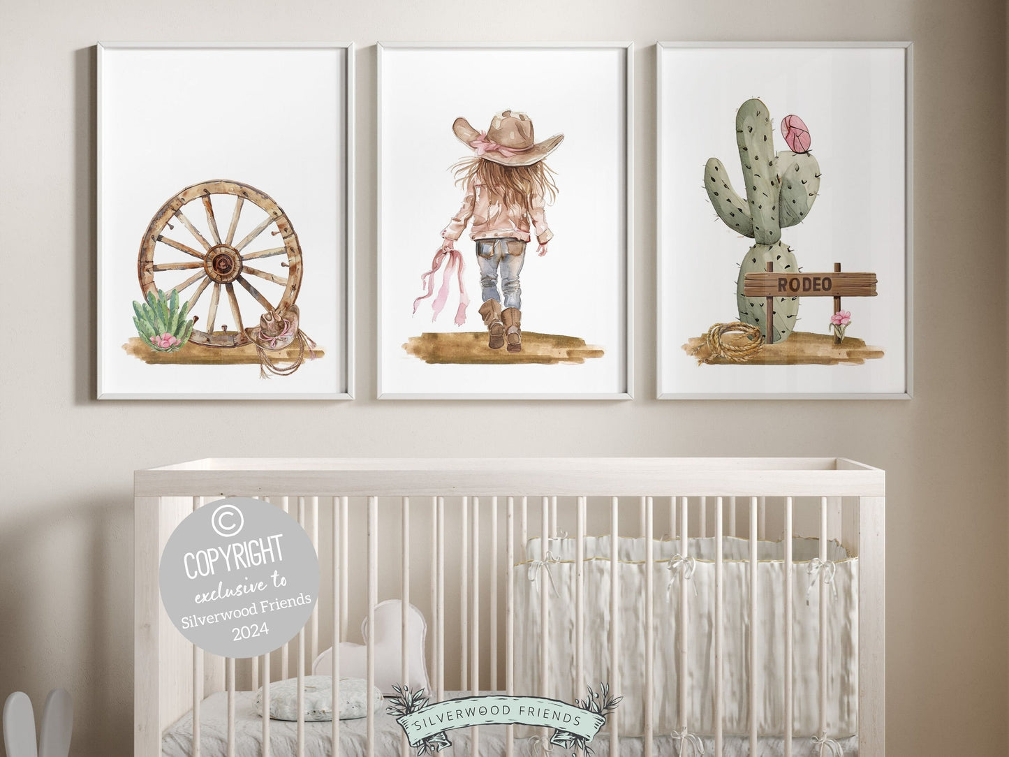 Cowgirl Nursery Print, Cowgirl Nursery Decor, Baby Girl Western Nursery Decor Rodeo Print, Girls Horse Riding Nursery Wall Art Digital Print