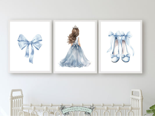 ORIGINAL Princess Nursery Prints, Ballerina Nursery Decor, Fairytale Nursery Wall Art, Baby Girl Gift Princess Nursery Decor Digital Prints