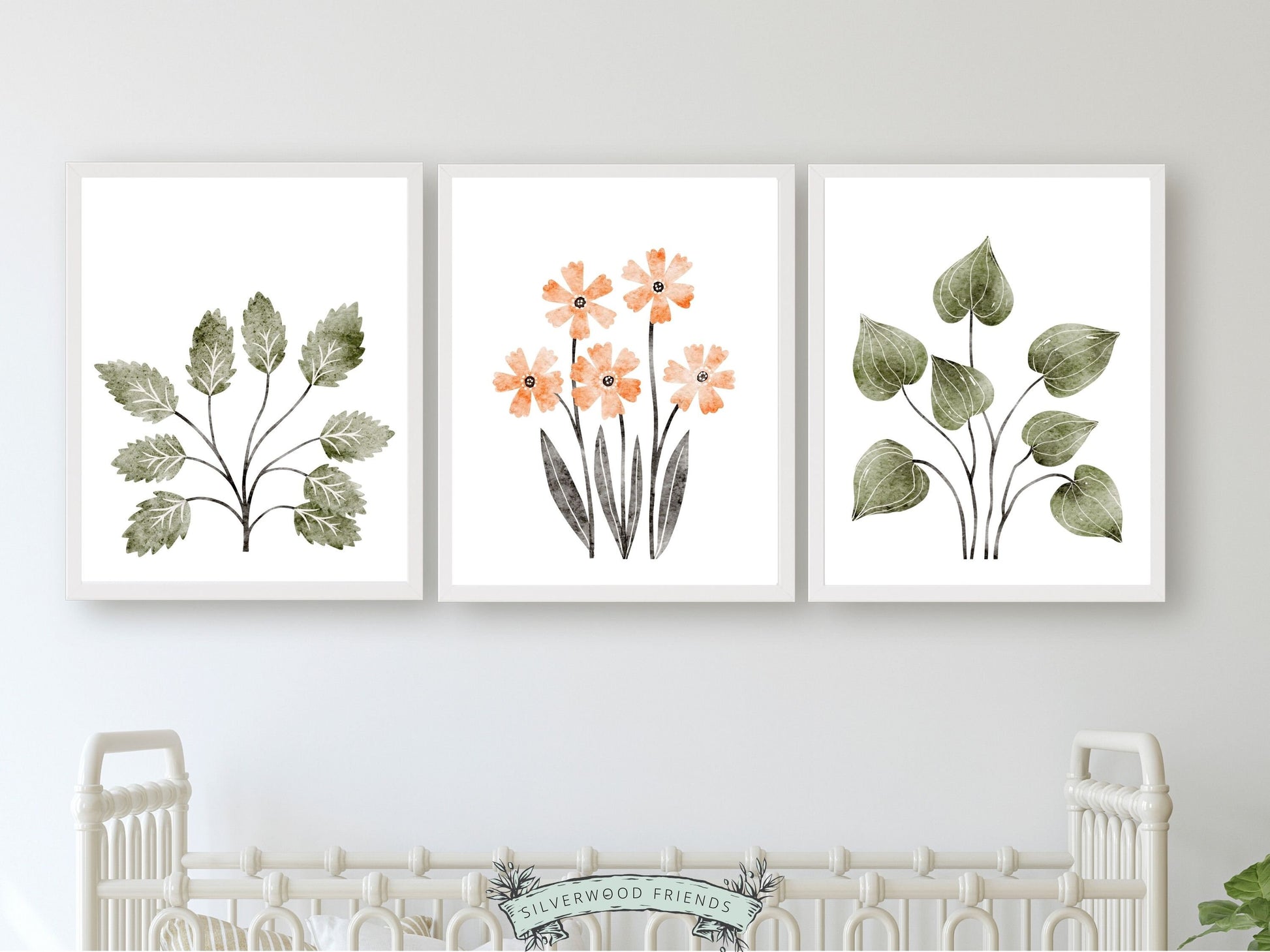 Botanical Prints, Tropical Plant Floral Print, Boho Jungle Nursery Decor, Monstera Daisy Poster,Kids Room Safari Nursery Decor Digital Print