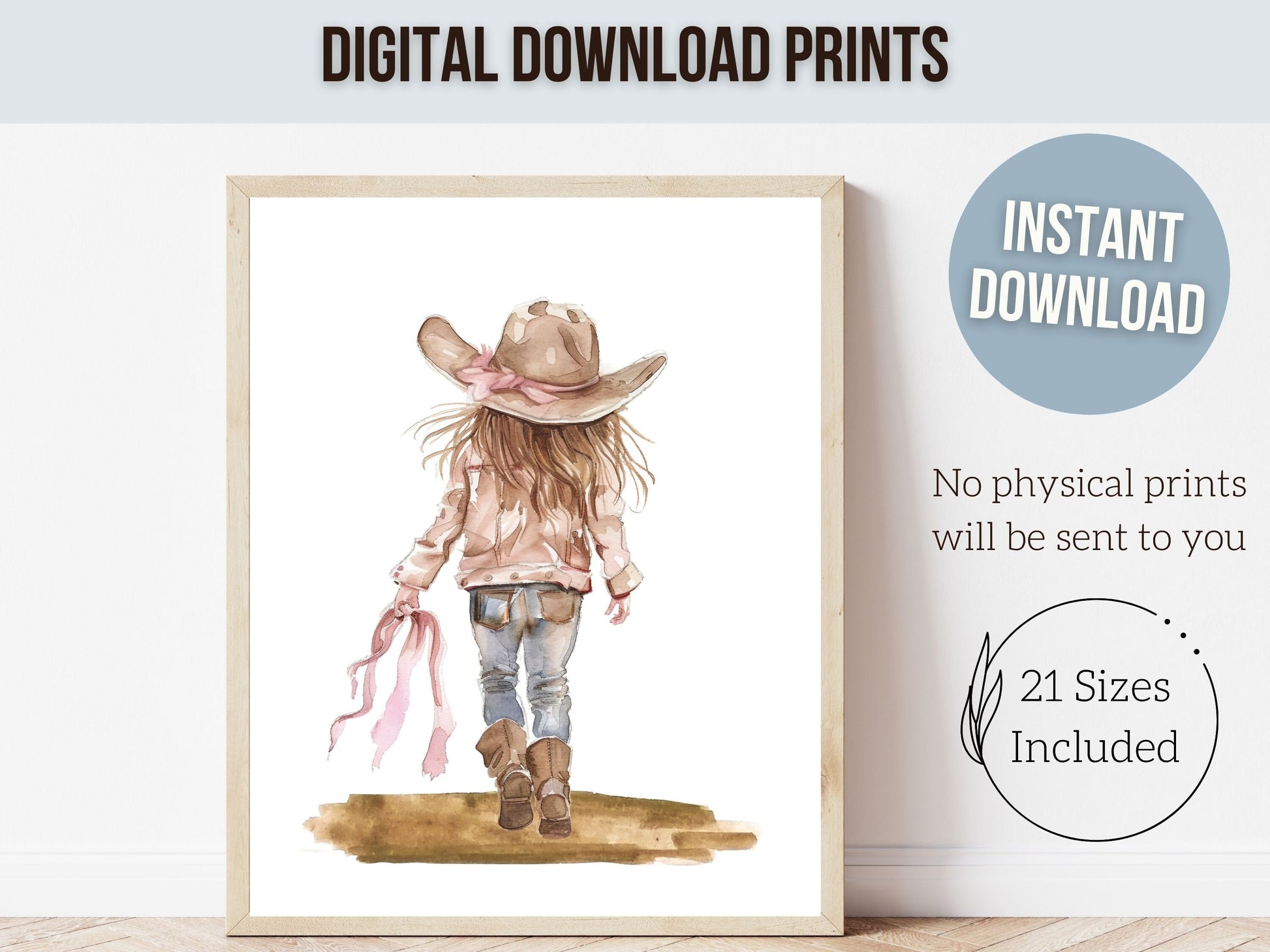 Cowgirl Nursery Print, Cowgirl Nursery Decor, Baby Girl Western Nursery Decor Rodeo Print, Girls Horse Riding Nursery Wall Art Digital Print