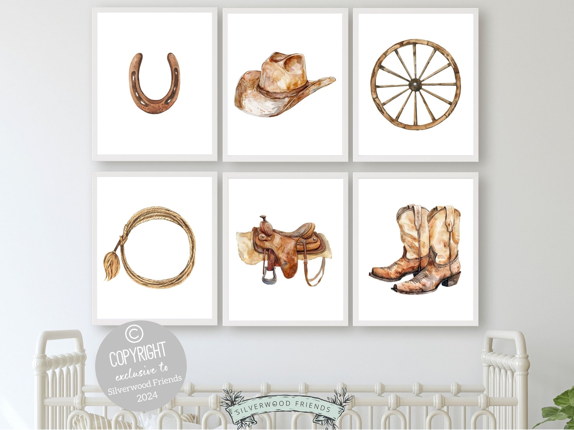 Cowboy Nursery Prints, Cowboy Nursery Decor, Cowgirl Western Nursery Decor, Equestrian Horse Riding Neutral Nursery Wall Art Digital Prints