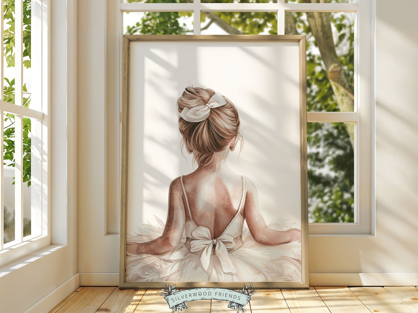 Baby Girl Ballet Nursery Print, Ballerina Nursery Decor, Ballet Nursery Wall Art, Little Ballerina Girls Bedroom Wall Decor Digital Print