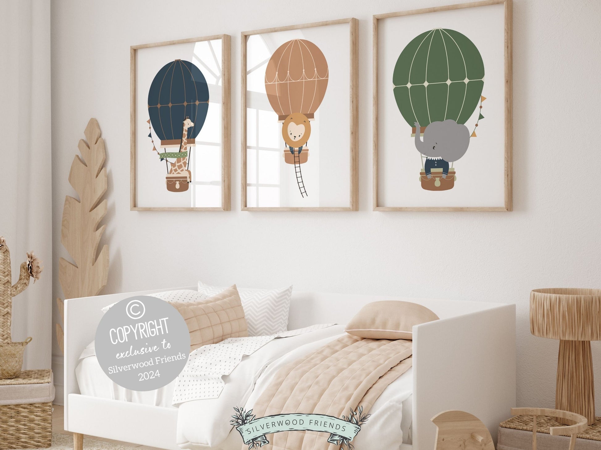 Hot Air Balloon Nursery Print, Safari Animal Nursery Decor, Jungle Animal Nursery Wall Art, Transport Adventure Theme Nursery Digital Prints