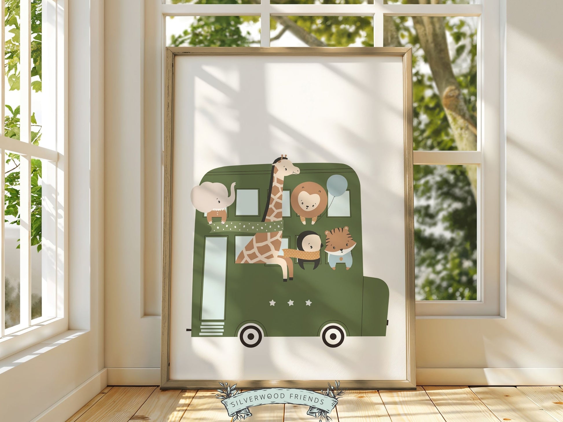 Safari Animal Car Nursery Prints, Jungle Animal Car Nursery Decor, Boys Toddler Room Safari Nursery Decor, Transport Nursery Digital Print