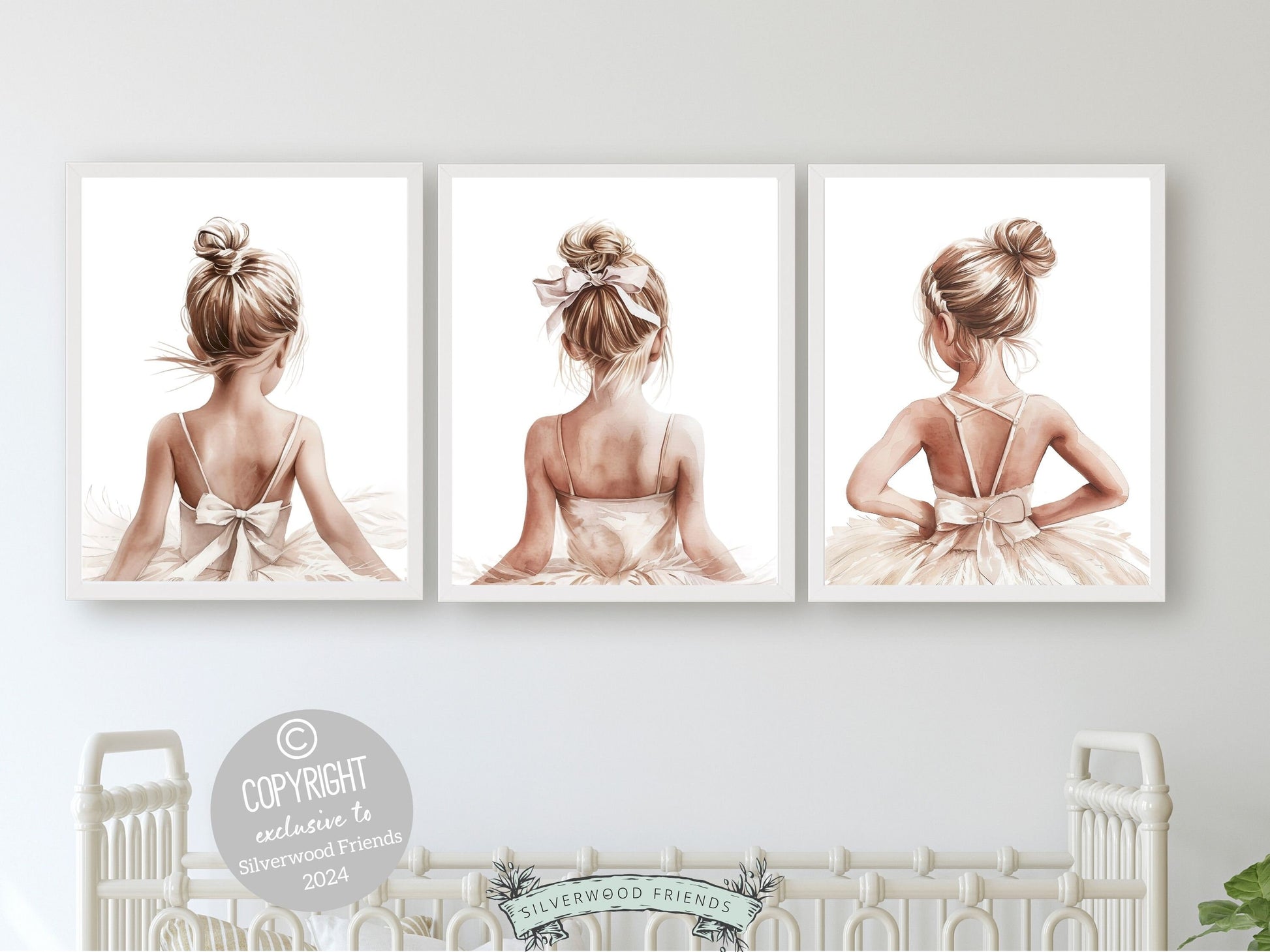 Baby Girl Ballet Nursery Prints, Ballerina Nursery Decor, Ballet Nursery Wall Art, Little Ballerina Girls Bedroom Wall Decor Digital Print