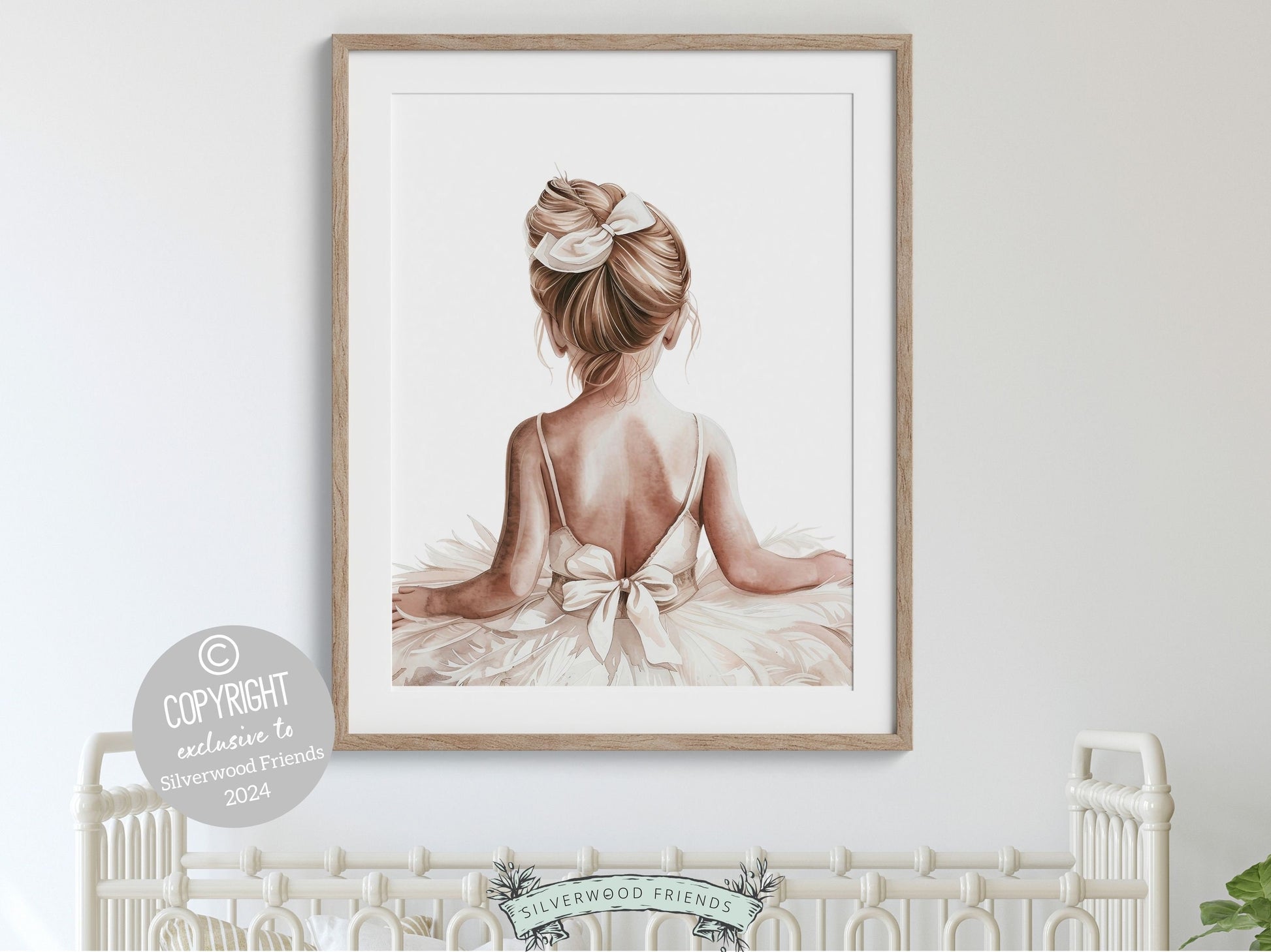 Baby Girl Ballet Nursery Print, Ballerina Nursery Decor, Ballet Nursery Wall Art, Little Ballerina Girls Bedroom Wall Decor Digital Print